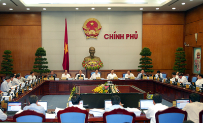 ທ່ານນາຍົກລັດຖະມົນຕີ ຫງວຽນເຕີນຢູງ ເປັນປະທານ ກອງປະຊຸມນັດສາມັນ ຂອງ ລັດຖະບານ